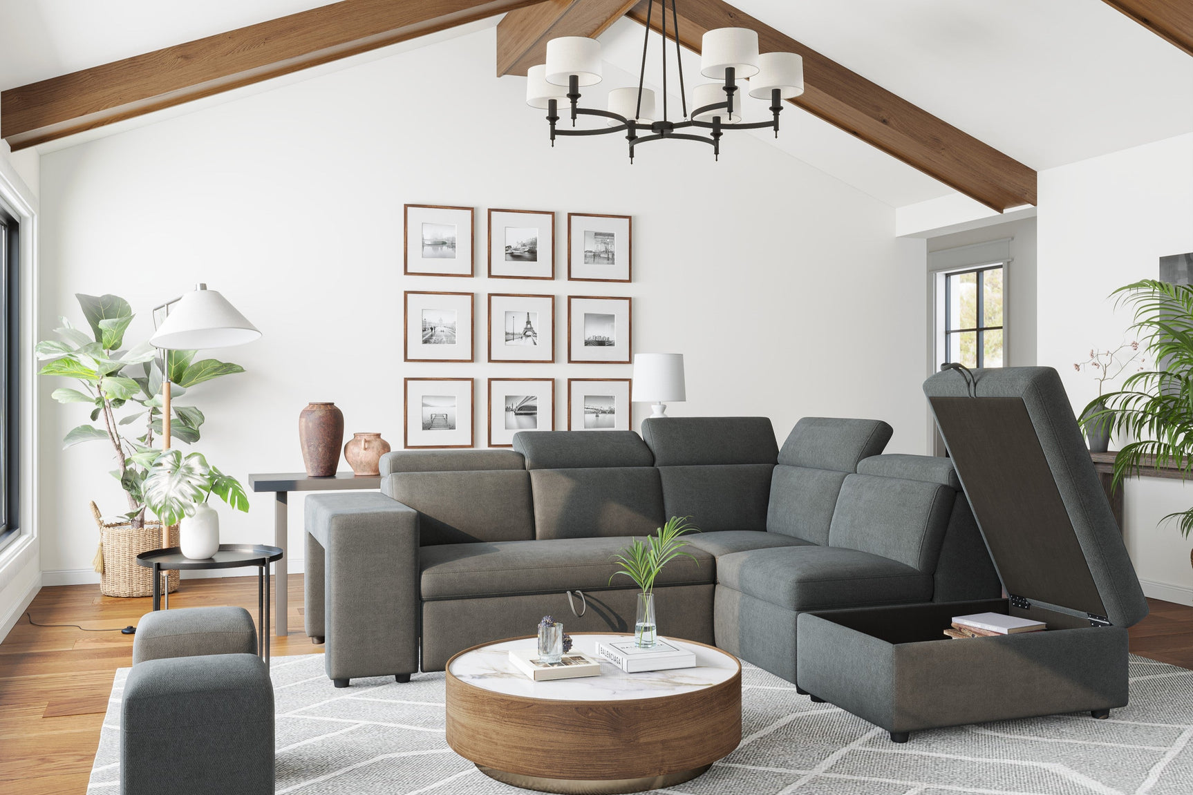 Finn Fabric Sectional Lounge Bed