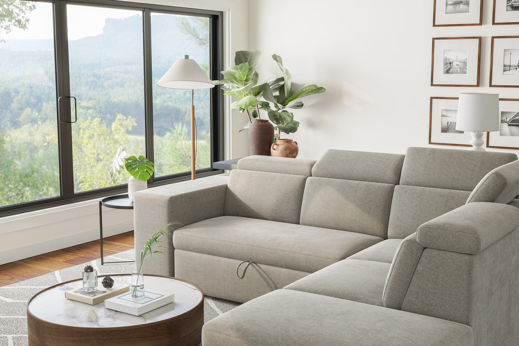 Finn Fabric Sectional Lounge Bed