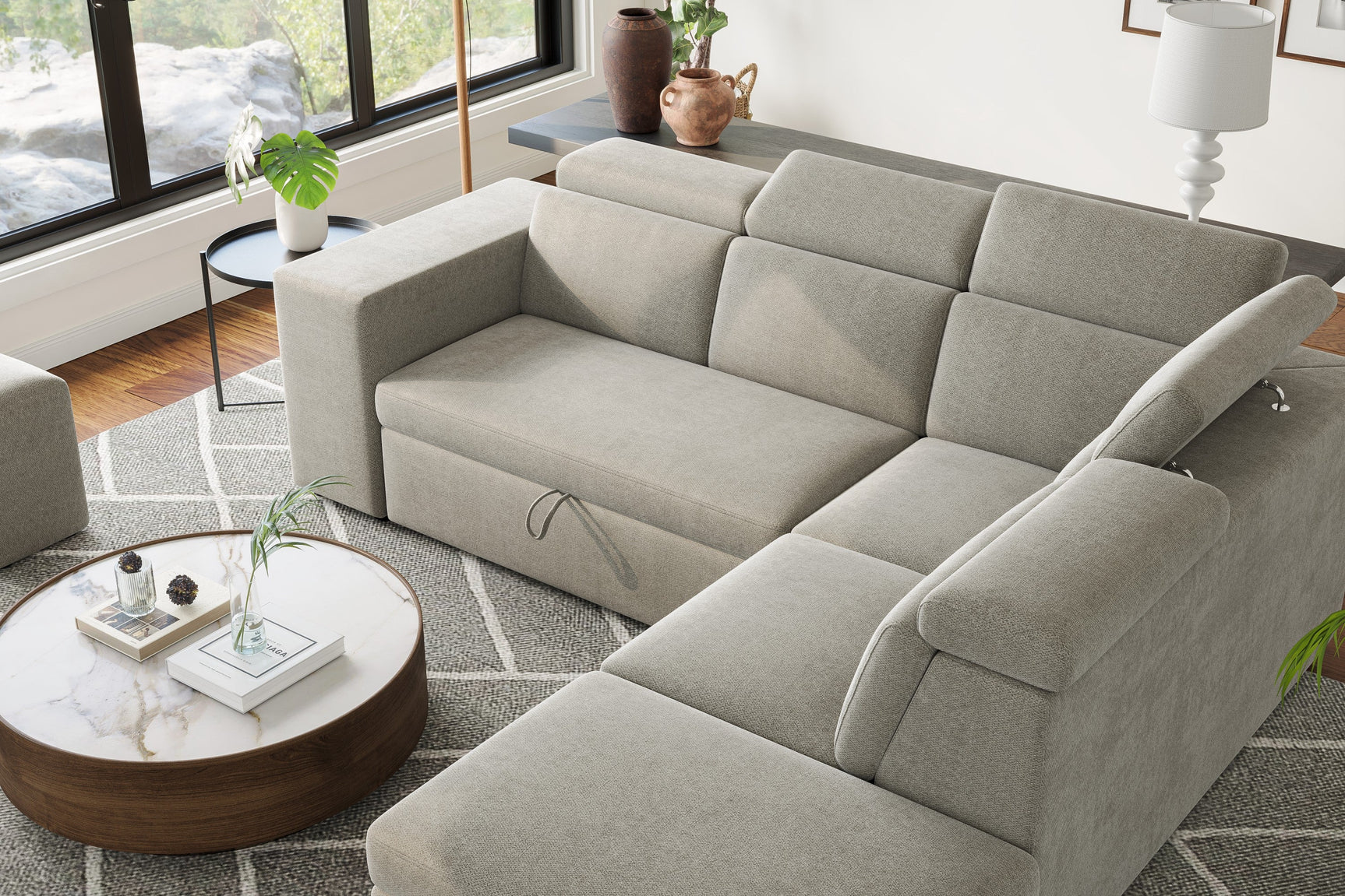 Finn Fabric Sectional Lounge Bed