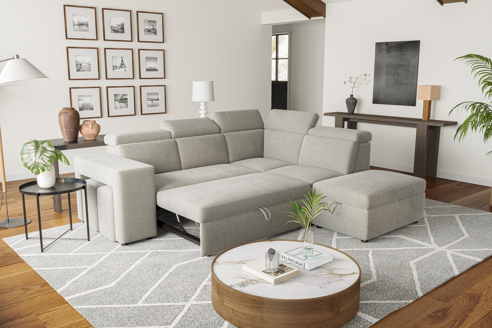 Finn Fabric Sectional Lounge Bed