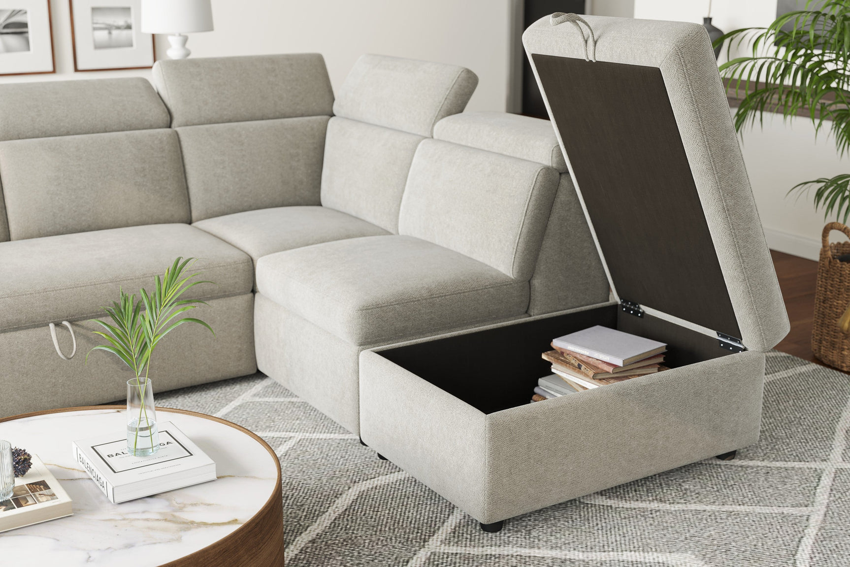 Finn Fabric Sectional Lounge Bed