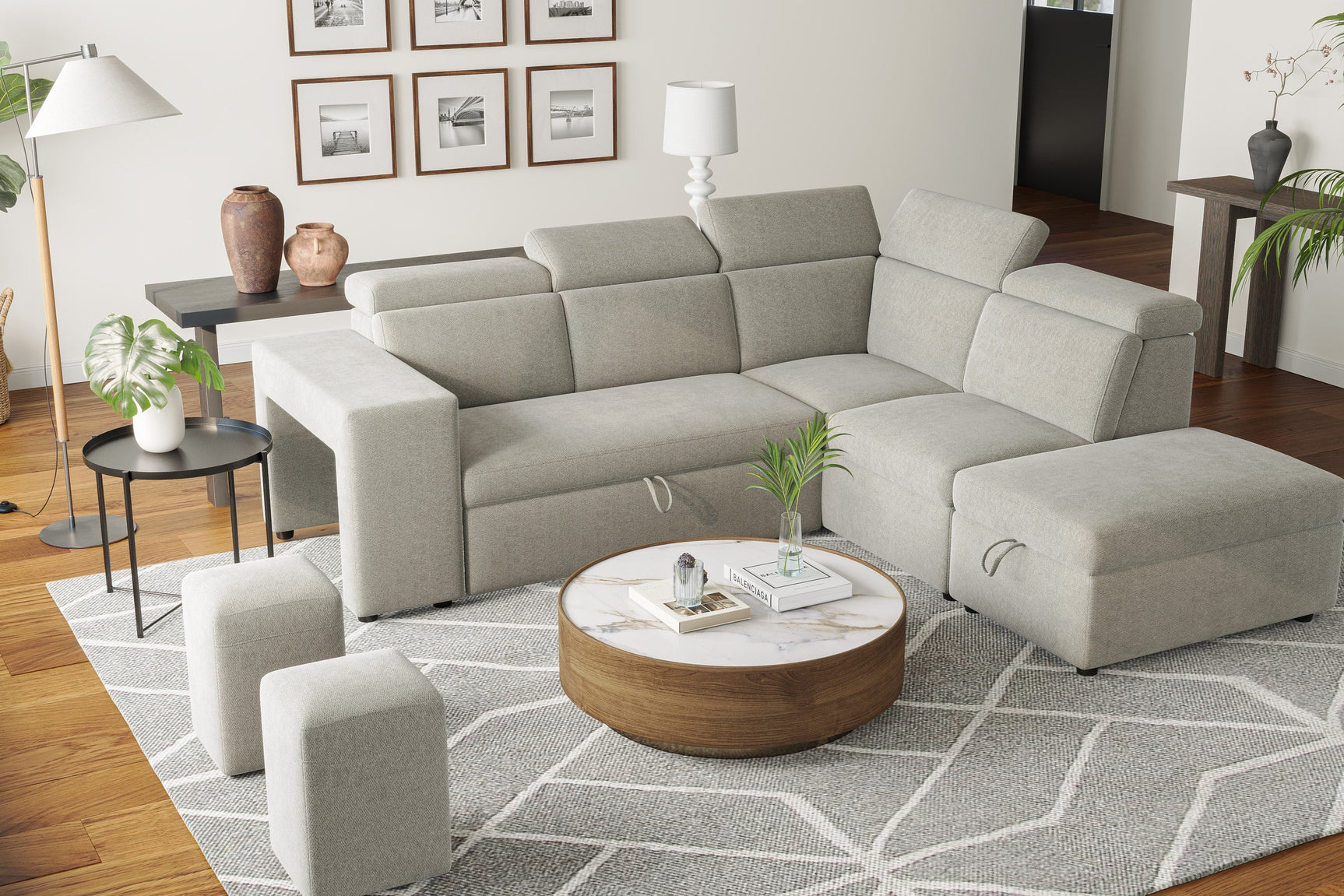 Finn Fabric Sectional Lounge Bed
