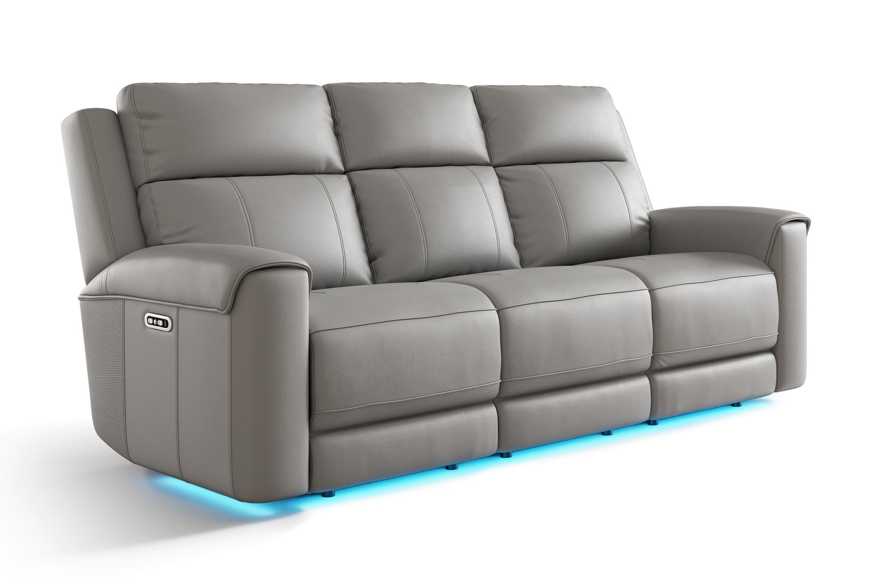 Harbour Immersive Audio Leather Dual Recliner Lounge with Heat & Massage