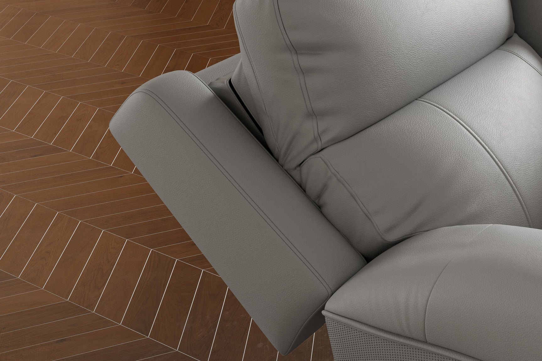 Harbour Immersive Audio Leather Dual Recliner Loveseat Lounge with Console