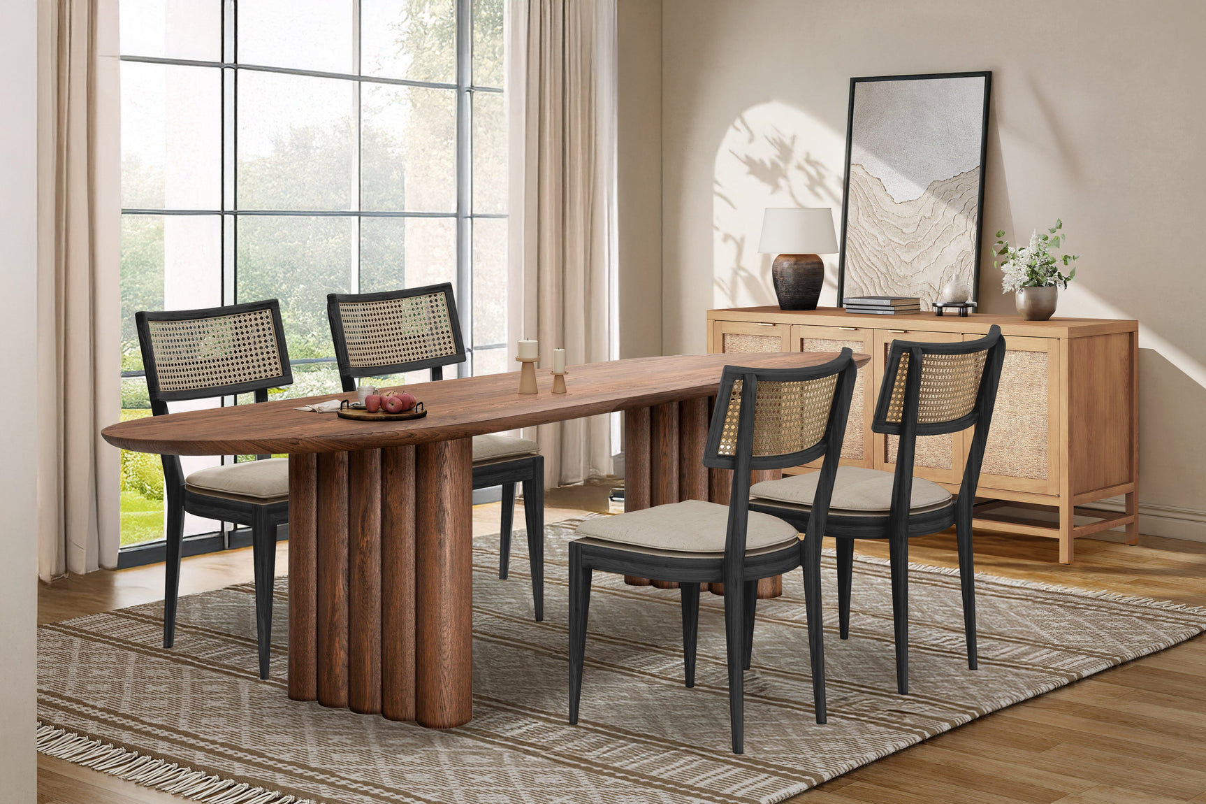 Harper Woven Cane Dining Chair (Set of 2)