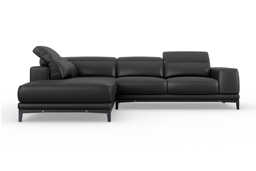 Valletta Leather Corner Sectional Lounge
