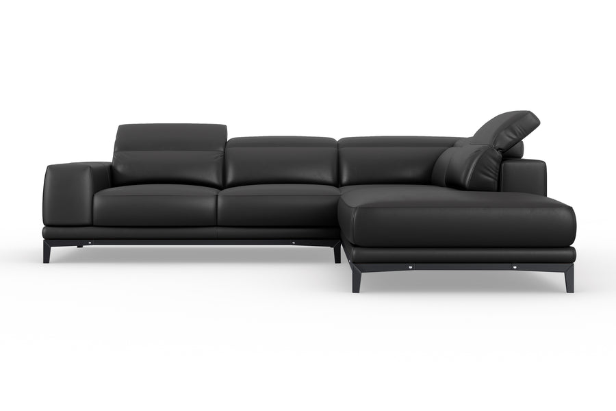 Valletta Leather Corner Sectional Lounge