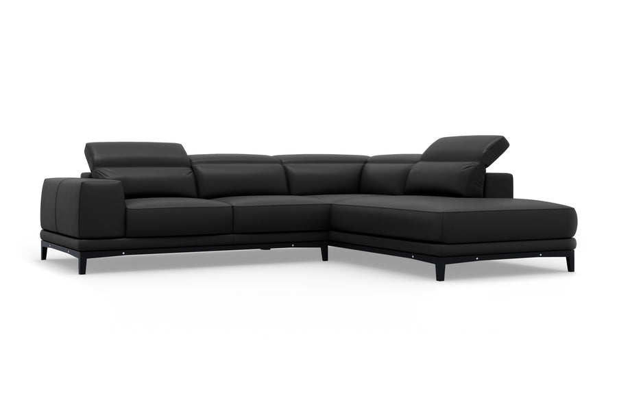 Valletta Leather Corner Sectional Lounge