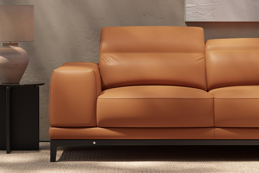 Valletta Leather Corner Sectional Lounge