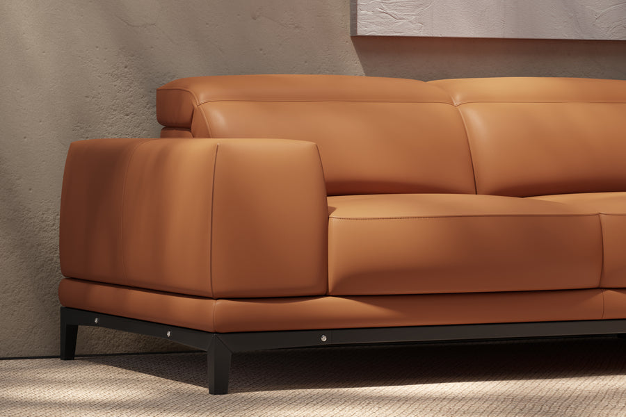 Valletta Leather Corner Sectional Lounge