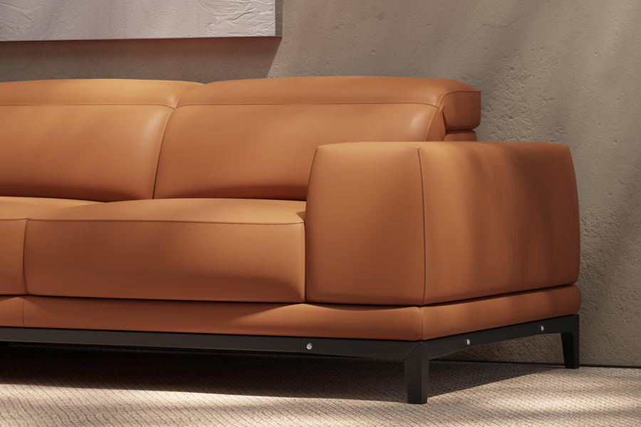 Valletta Leather Corner Sectional Lounge