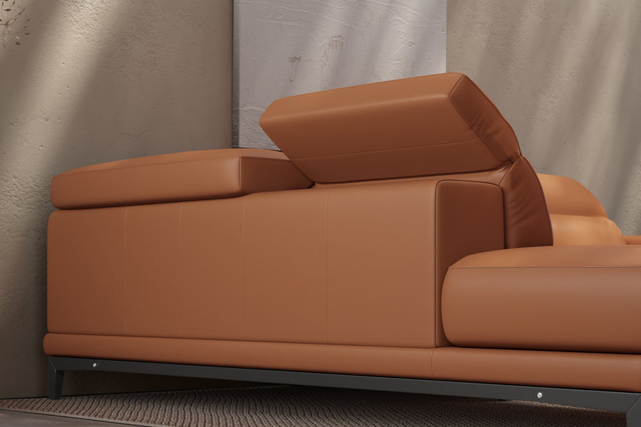 Valletta Leather Corner Sectional Lounge