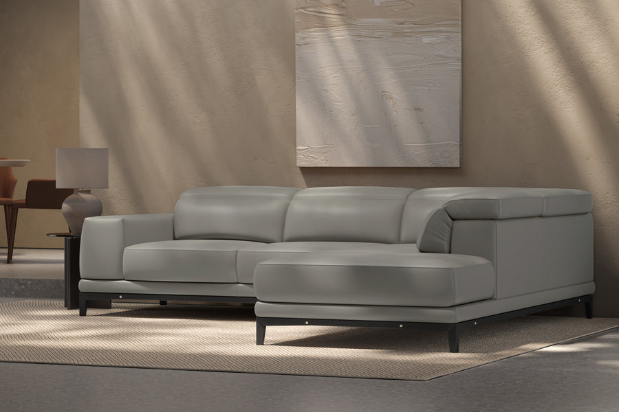 Valletta Leather Corner Sectional Lounge
