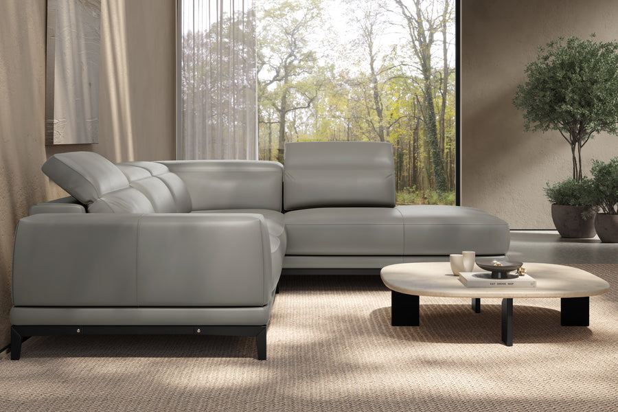 Valletta Leather Corner Sectional Lounge