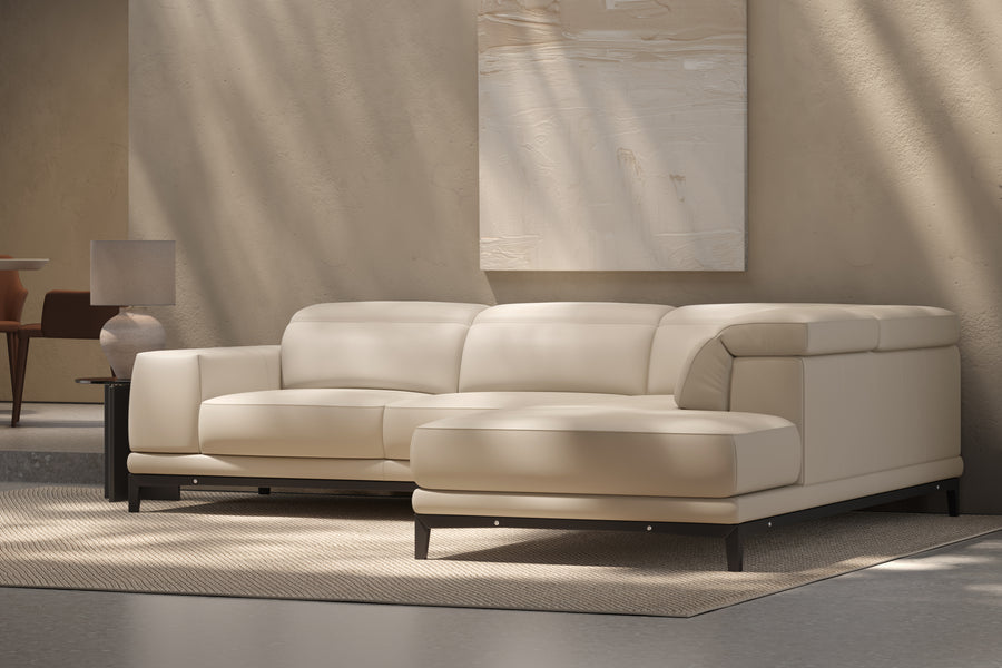 Valletta Leather Corner Sectional Lounge