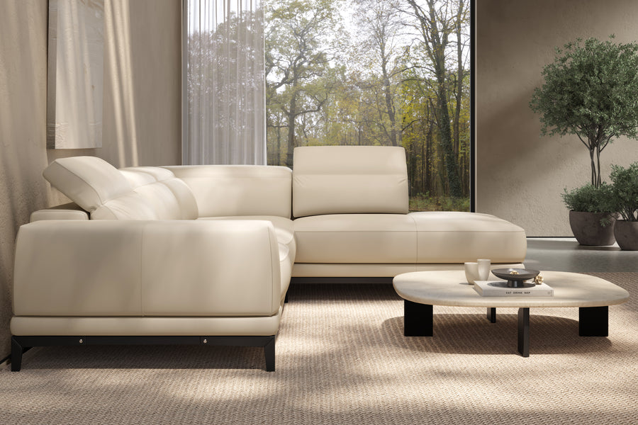 Valletta Leather Corner Sectional Lounge