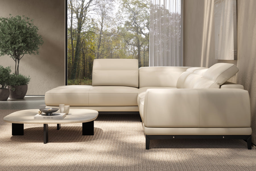 Valletta Leather Corner Sectional Lounge