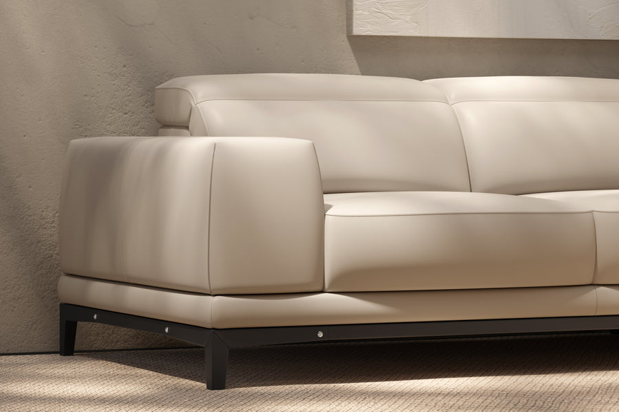 Valletta Leather Corner Sectional Lounge