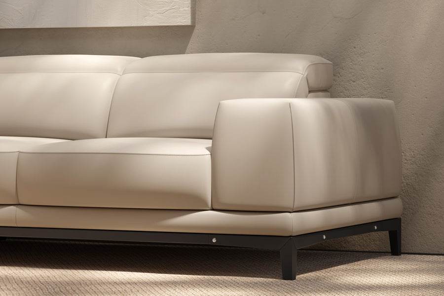 Valletta Leather Corner Sectional Lounge