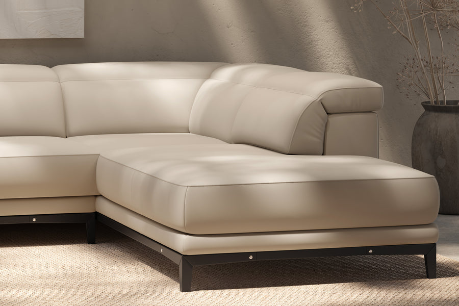 Valletta Leather Corner Sectional Lounge