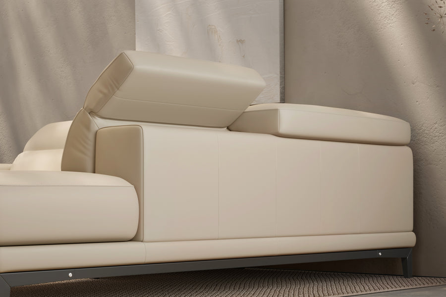 Valletta Leather Corner Sectional Lounge