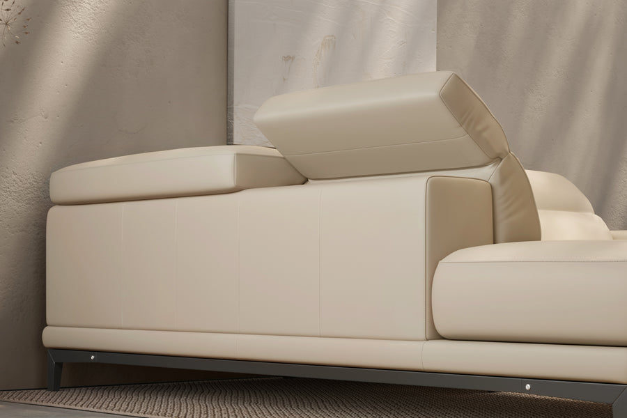 Valletta Leather Corner Sectional Lounge