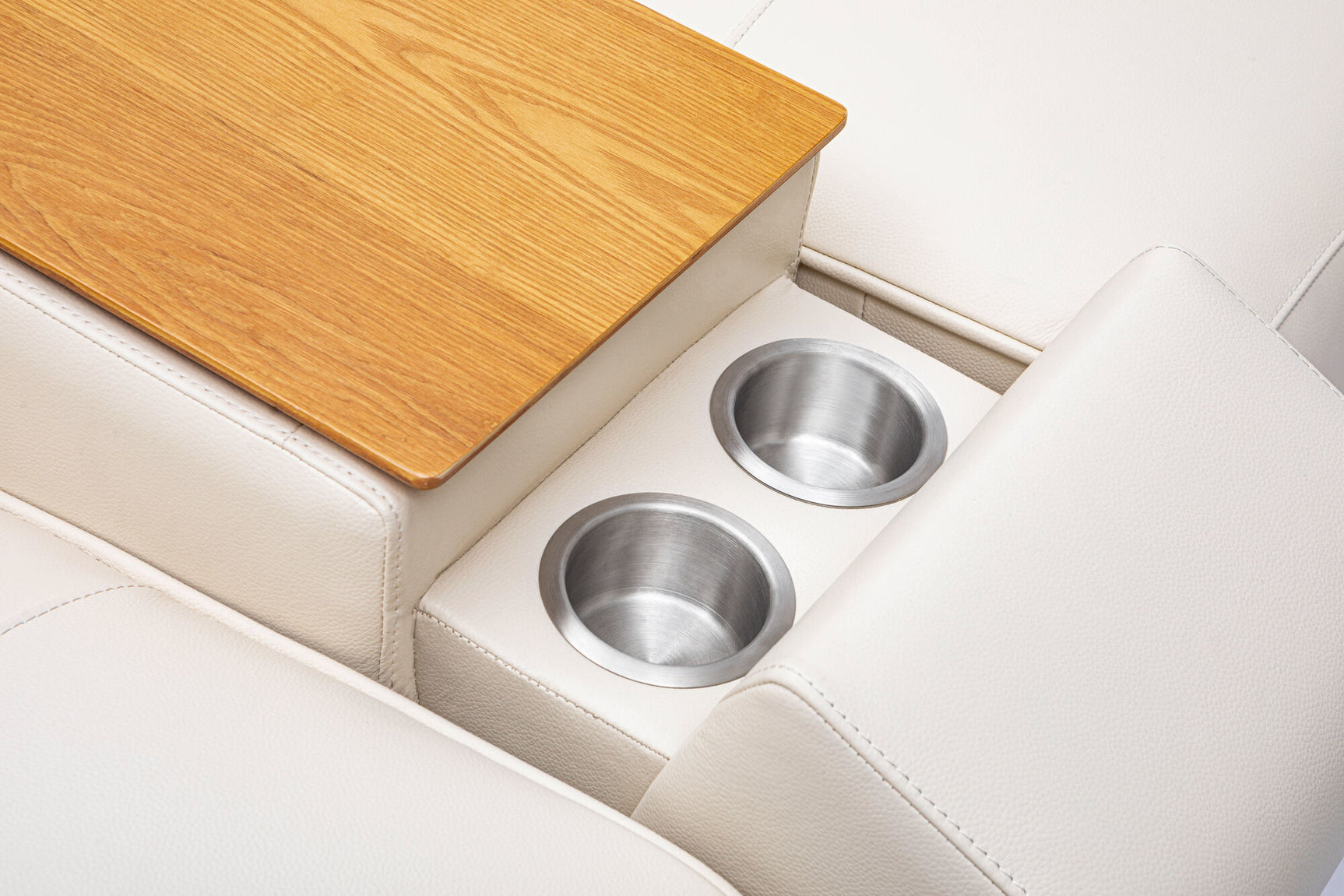 Lesley Leather Dual Recliner Lounge with Console