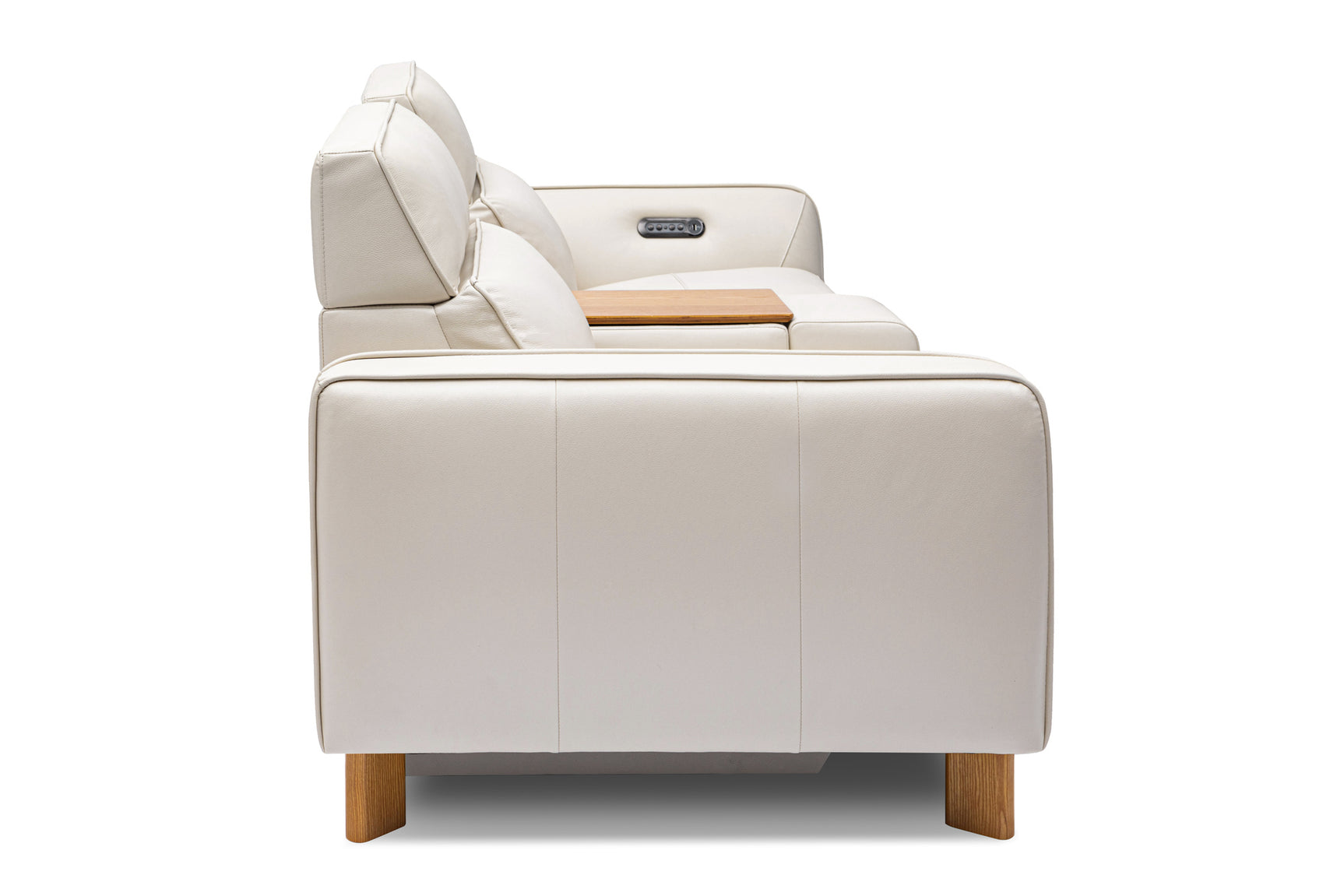 Lesley Leather Dual Recliner Lounge with Console