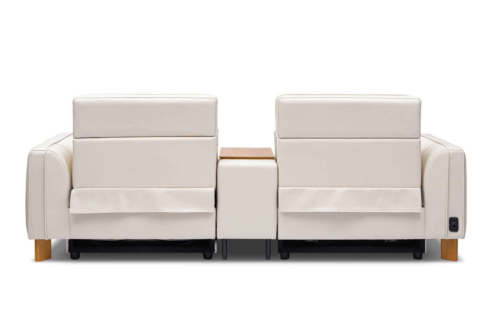 Lesley Leather Dual Recliner Lounge with Console