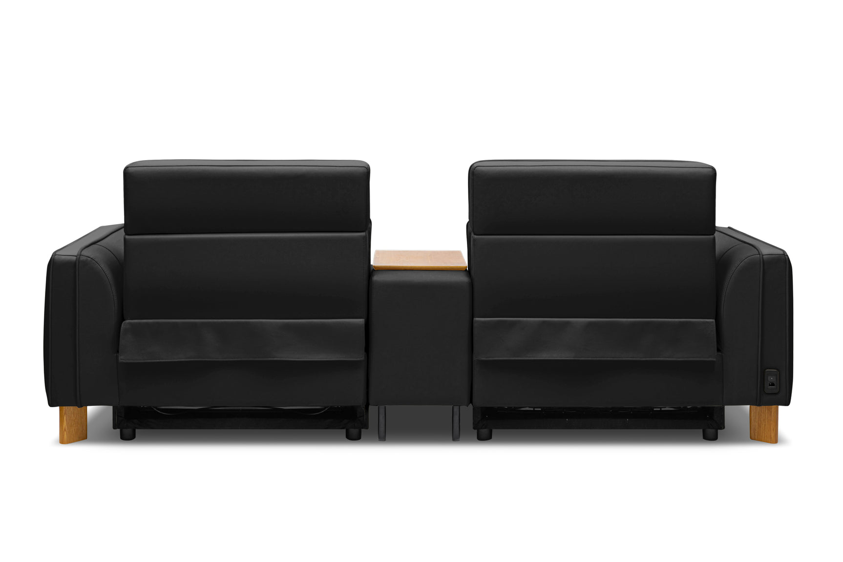 Lesley Leather Dual Recliner Lounge with Console