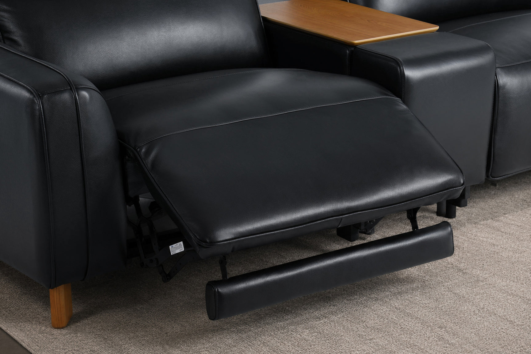Lesley Leather Dual Recliner Lounge with Console