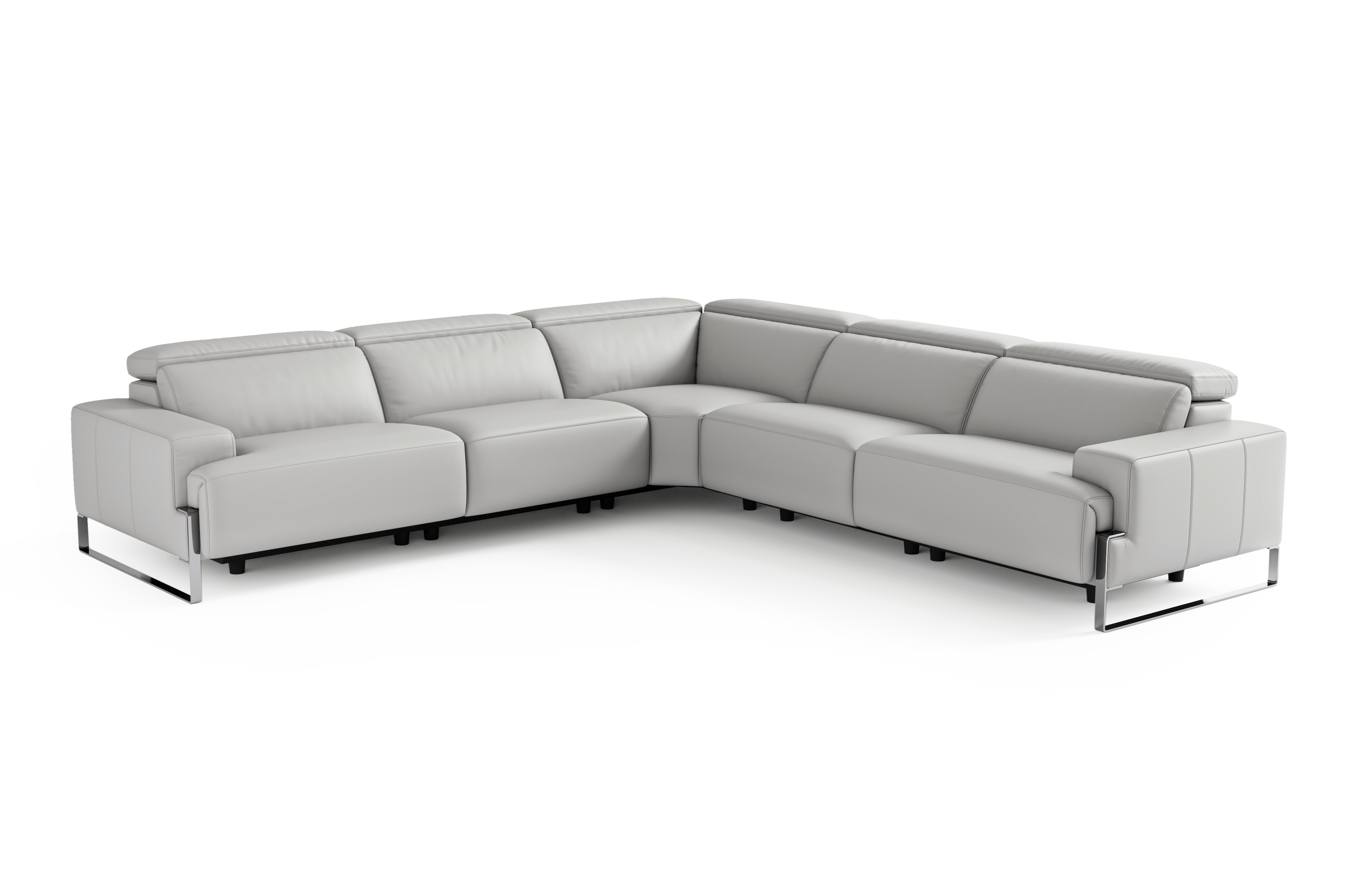 Melania Leather Reclining Corner Sectional Lounge