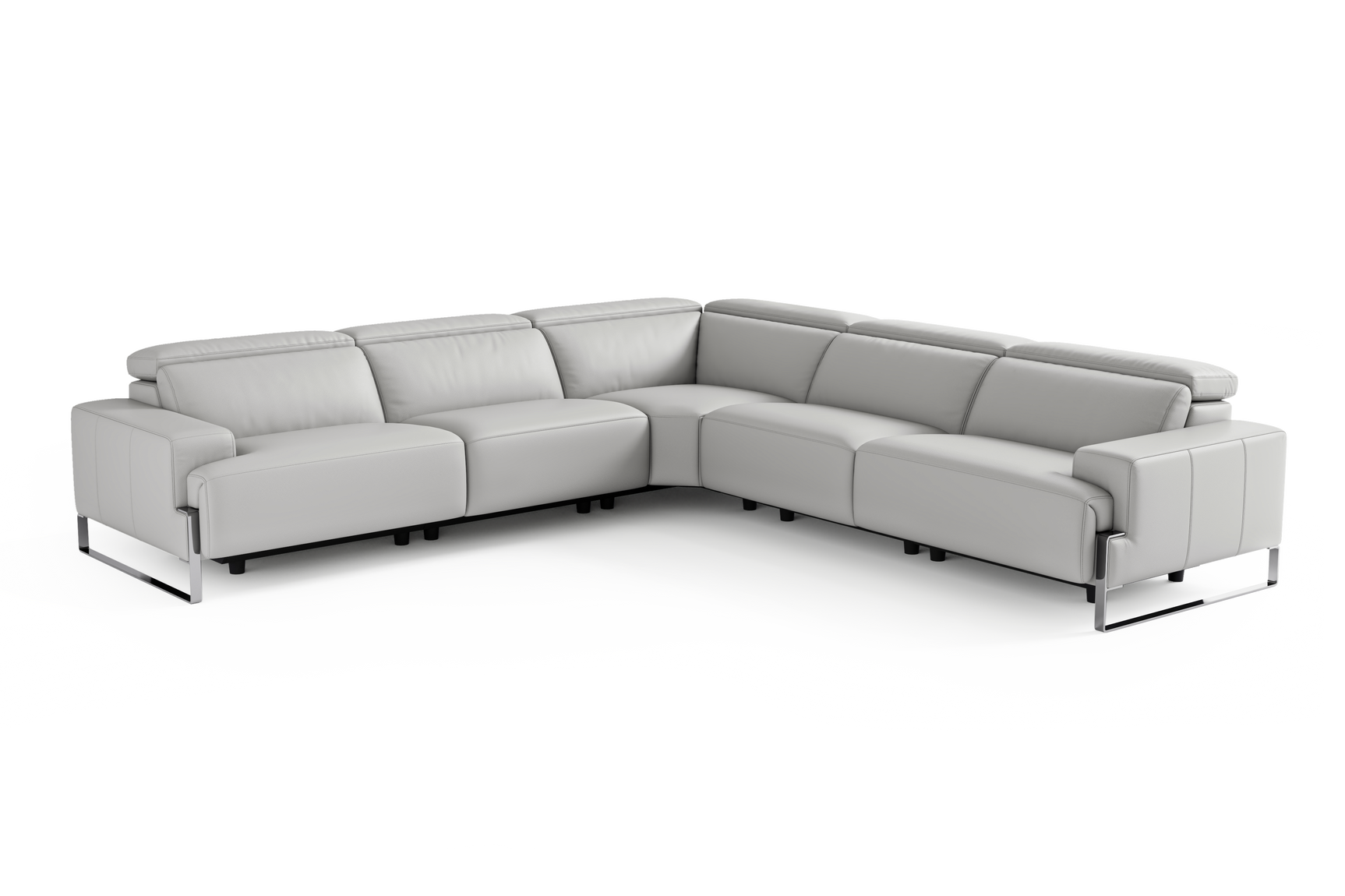 Melania Leather Reclining Corner Sectional Lounge