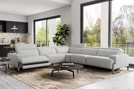 Melania Leather Reclining Corner Sectional Lounge