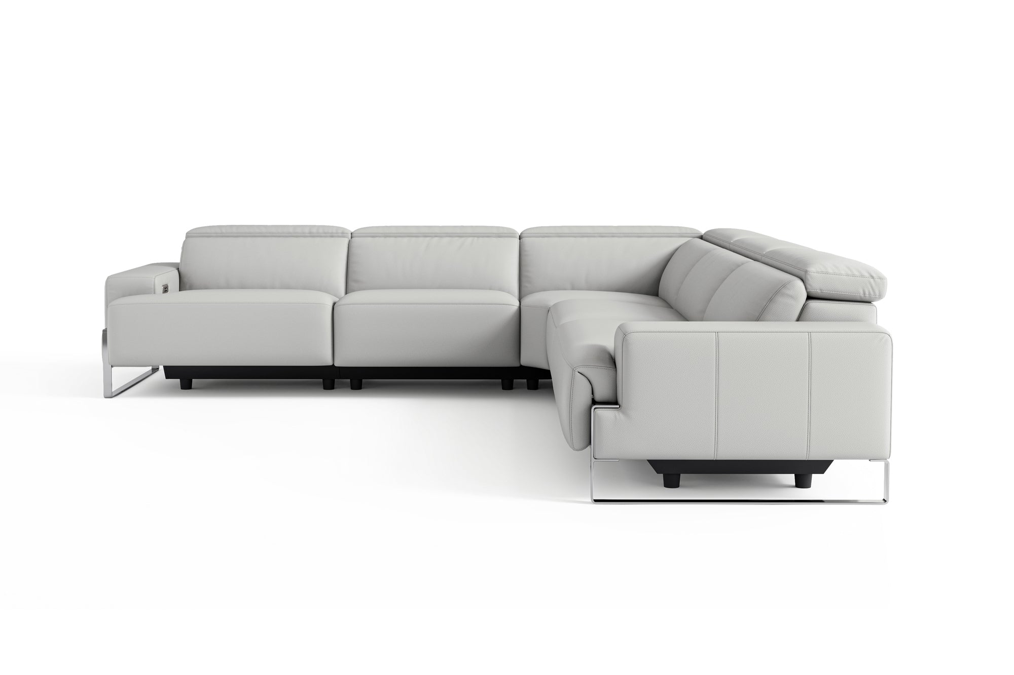 Melania Leather Reclining Corner Sectional Lounge
