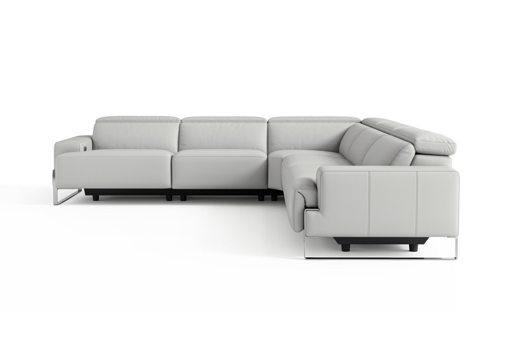 Melania Leather Reclining Corner Sectional Lounge
