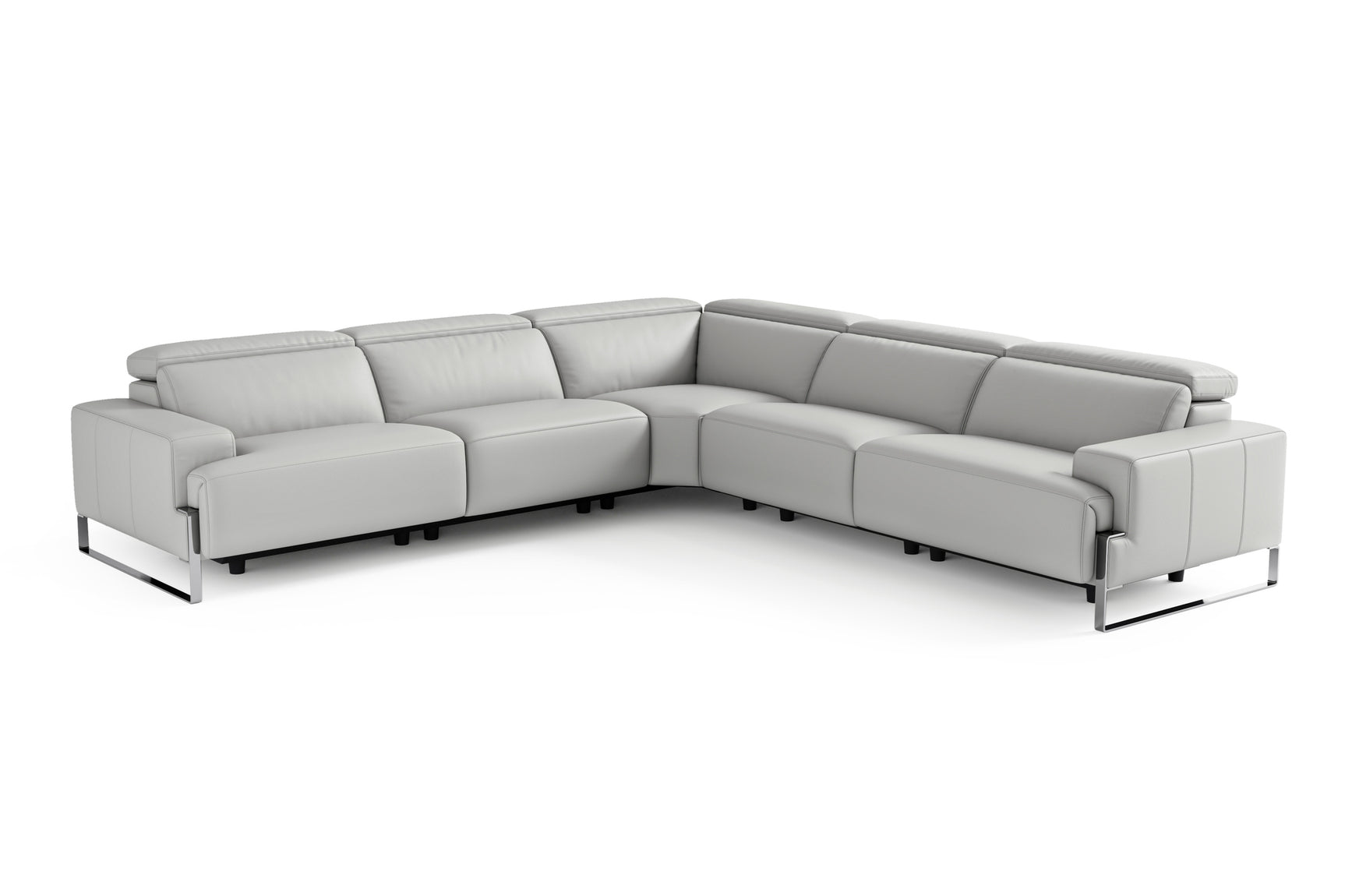 Melania Leather Reclining Corner Sectional Lounge