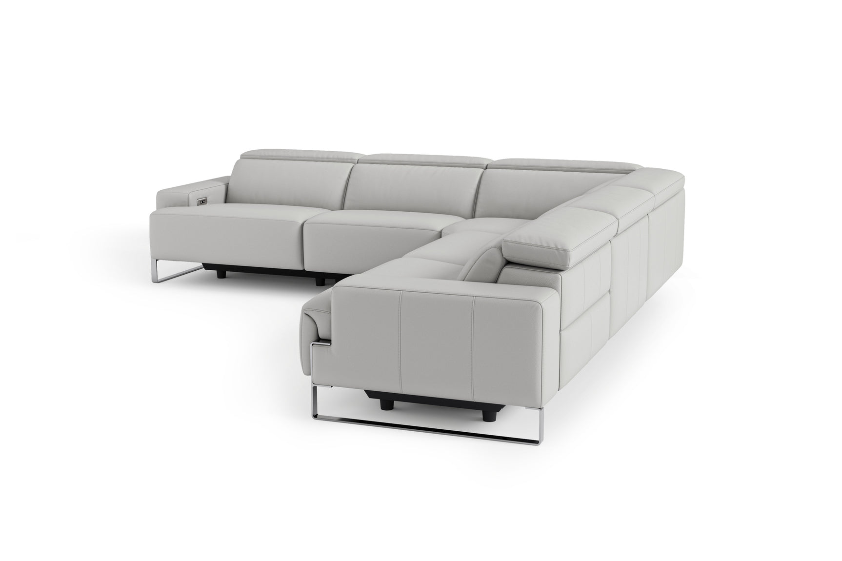 Melania Leather Reclining Corner Sectional Lounge