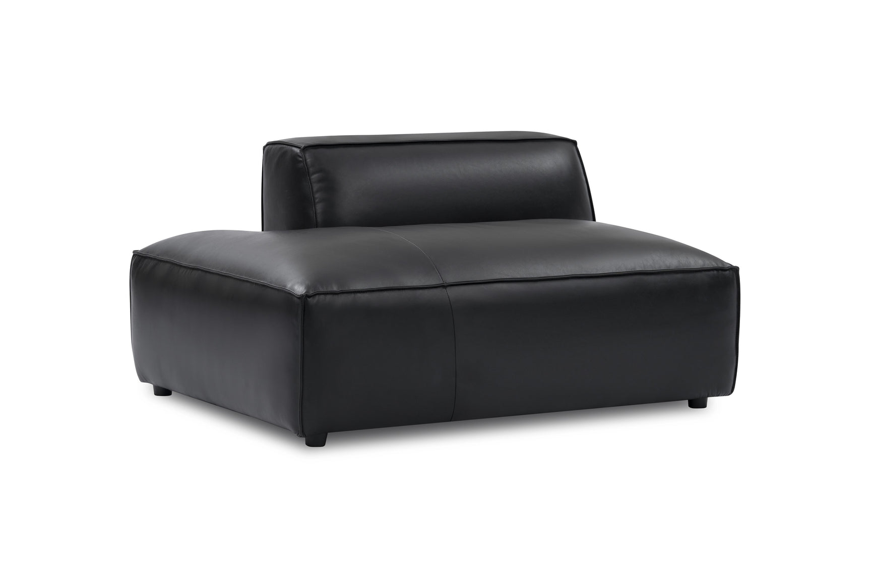 Nathan Leather Left Open-End Lounge Module