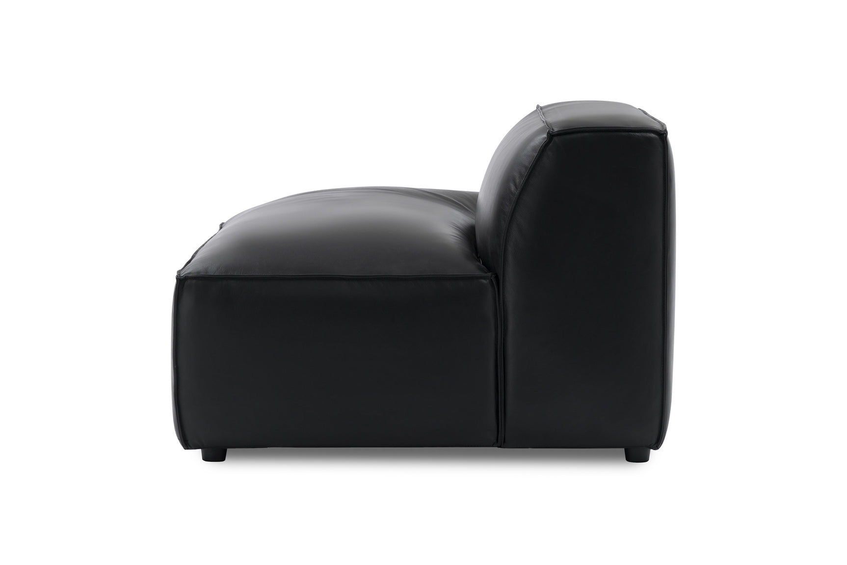 Nathan Leather Left Open-End Lounge Module