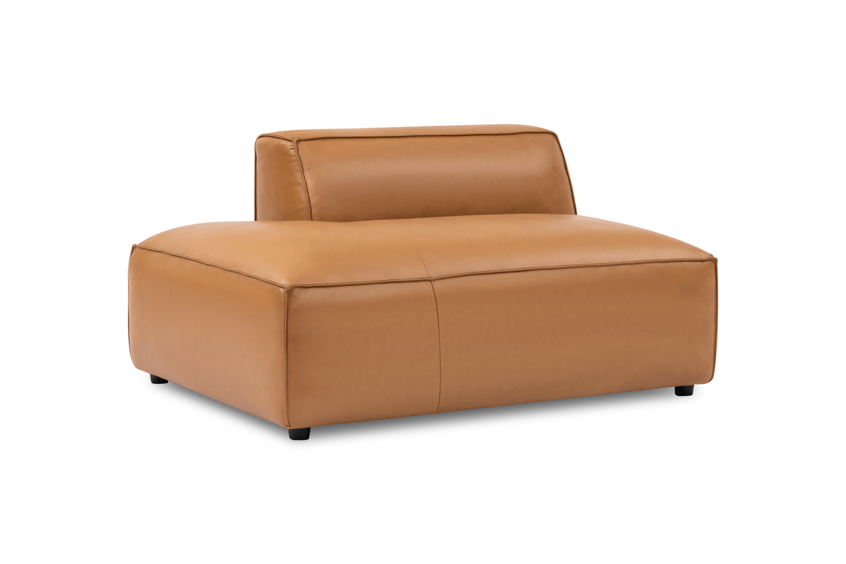 Nathan Leather Left Open-End Lounge Module