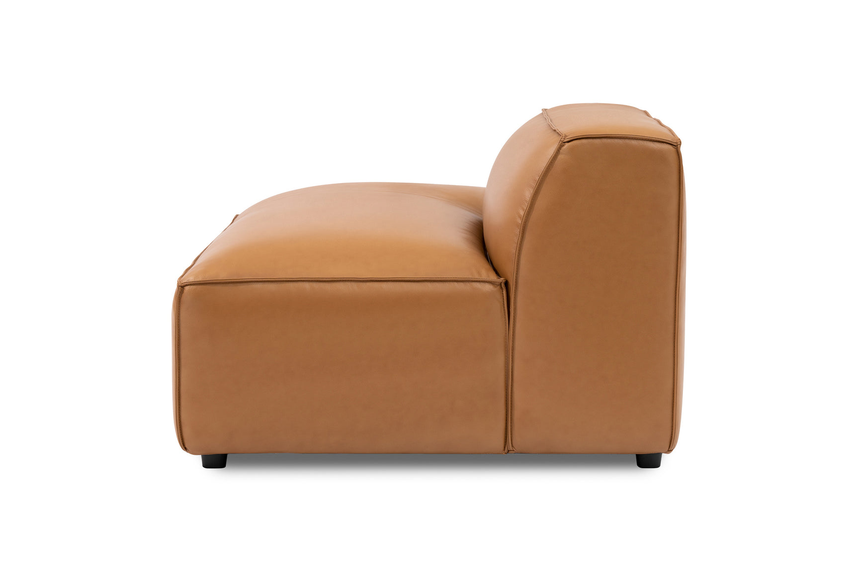 Nathan Leather Left Open-End Lounge Module
