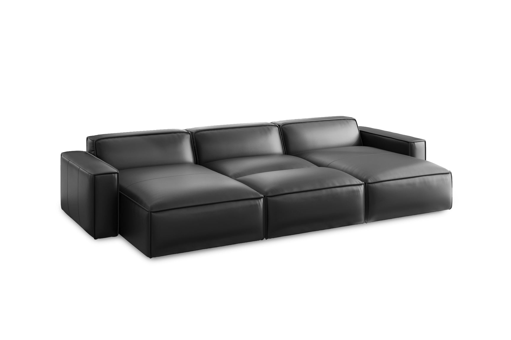 Nathan Leather Modular Bed Sectional Lounge