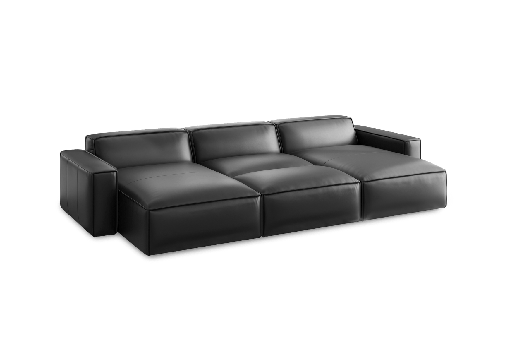 Nathan Leather Modular Bed Sectional Lounge