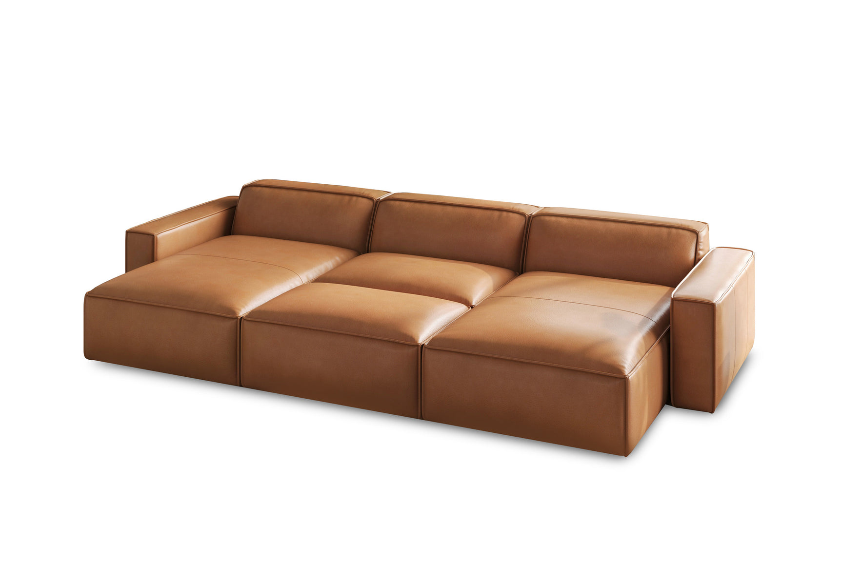 Nathan Leather Modular Bed Sectional Lounge