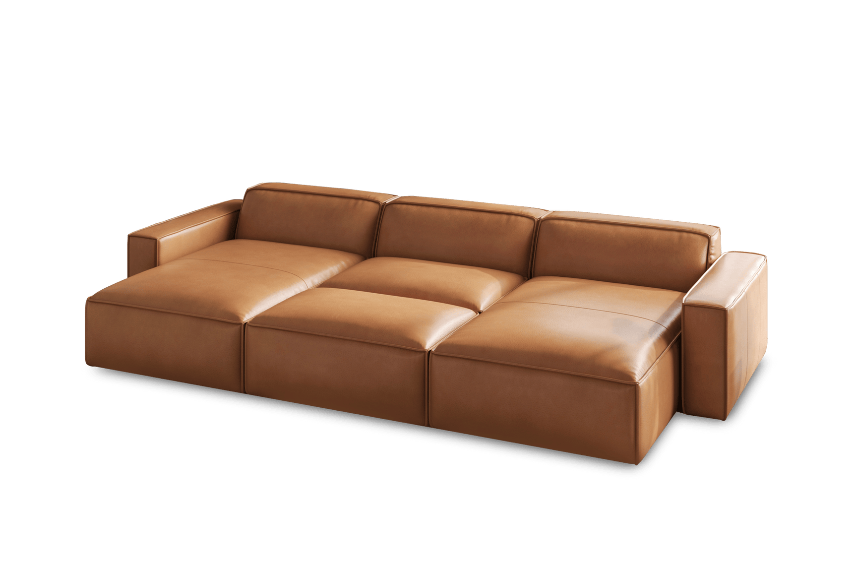 Nathan Leather Modular Bed Sectional Lounge