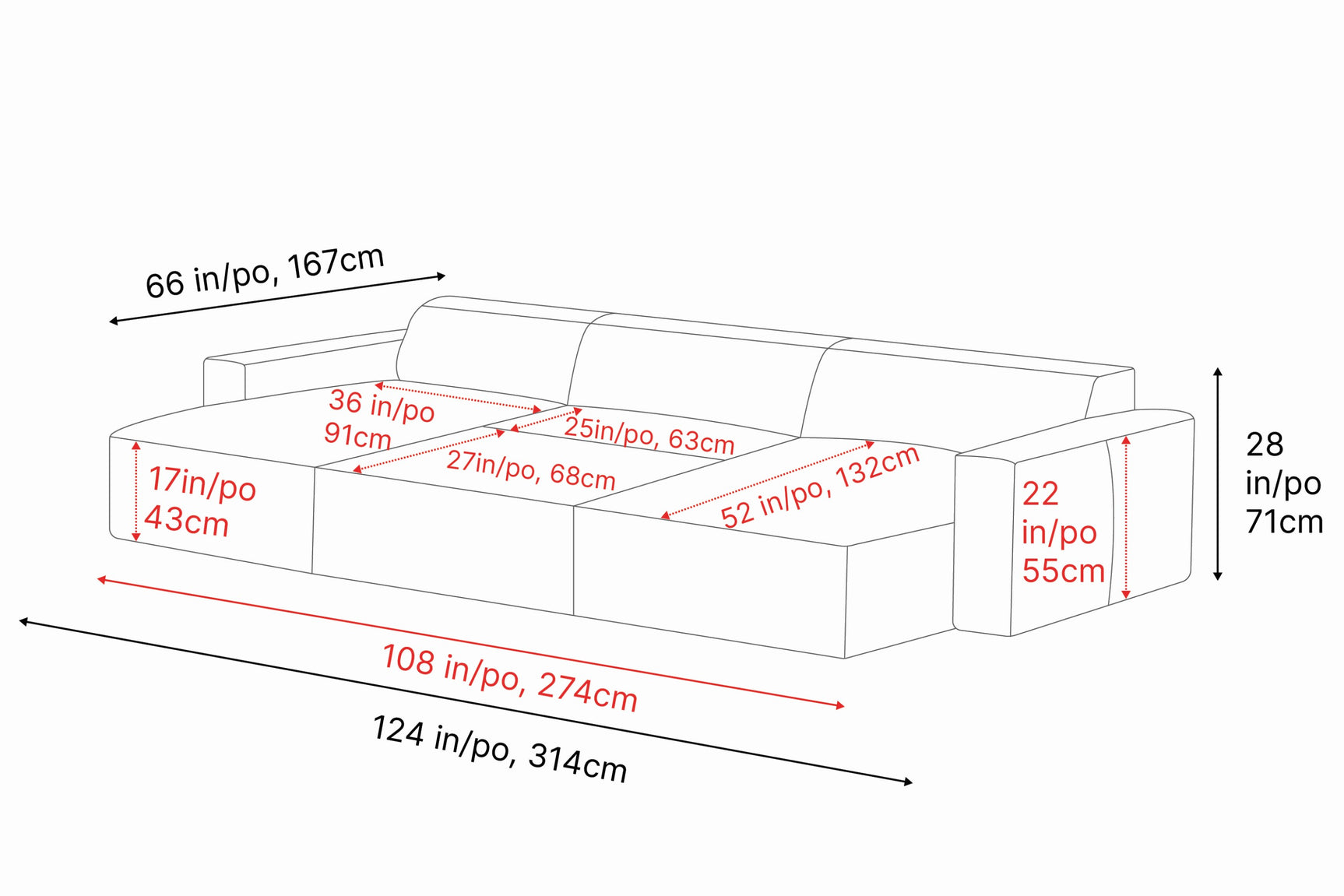 Nathan Leather Modular Bed Sectional Lounge