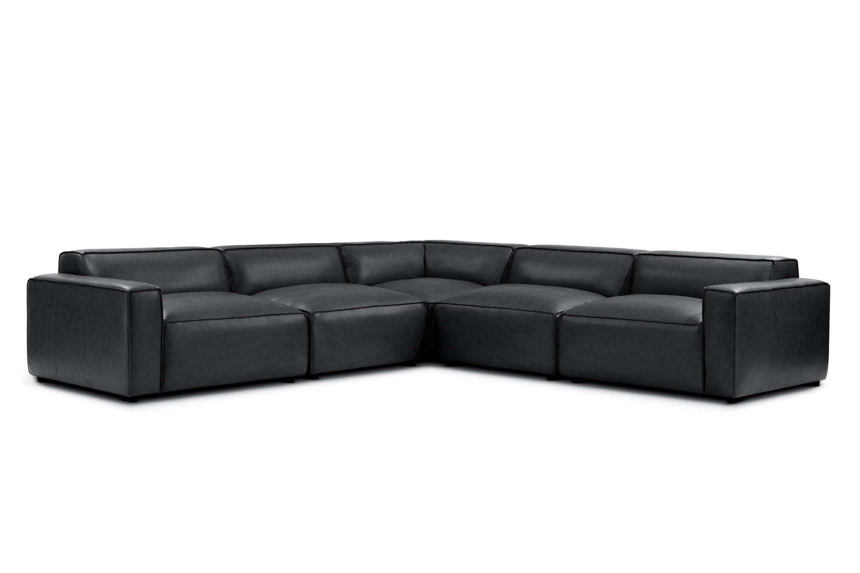 Nathan Leather Modular Corner Sectional Lounge