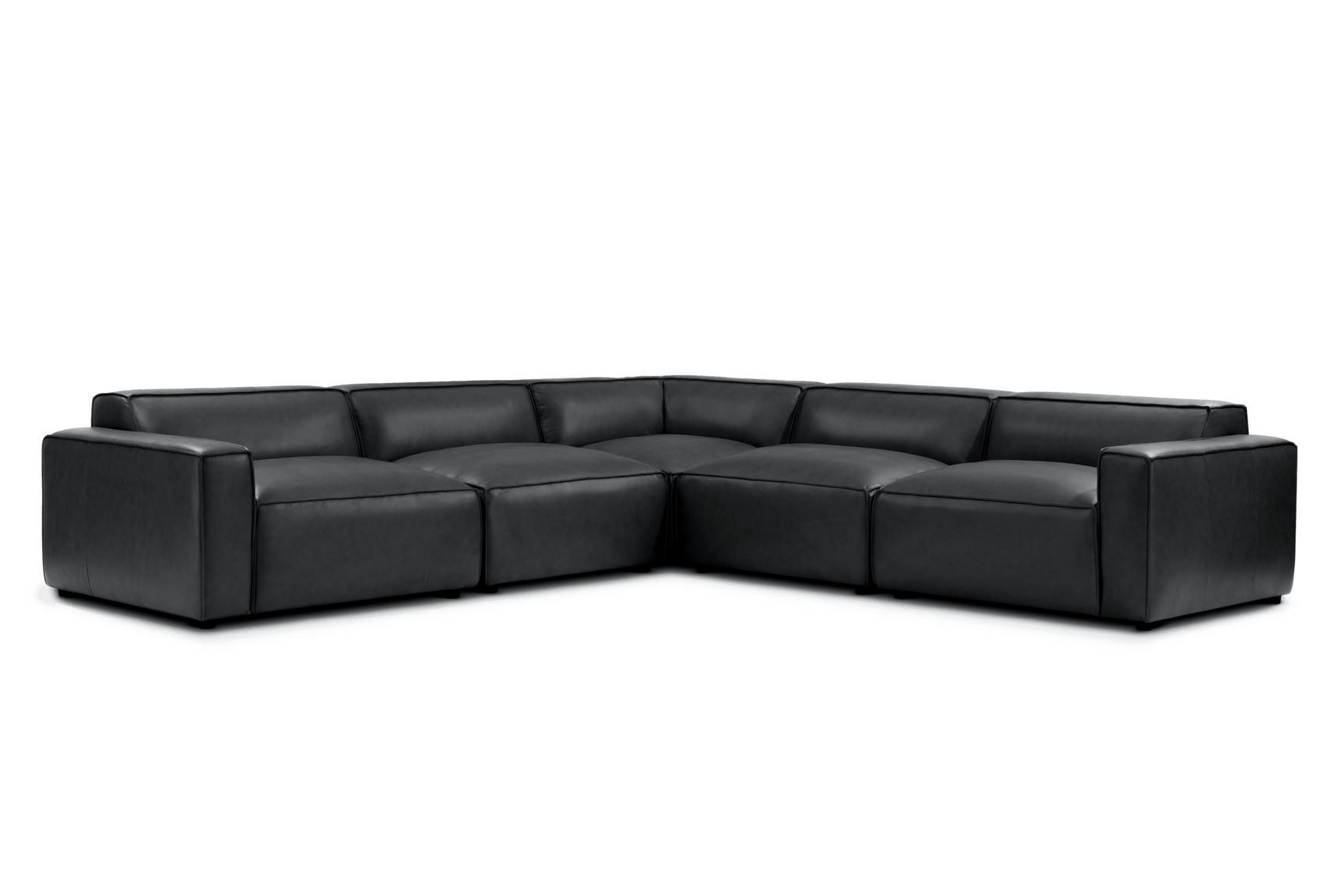 Nathan Leather Modular Corner Sectional Lounge