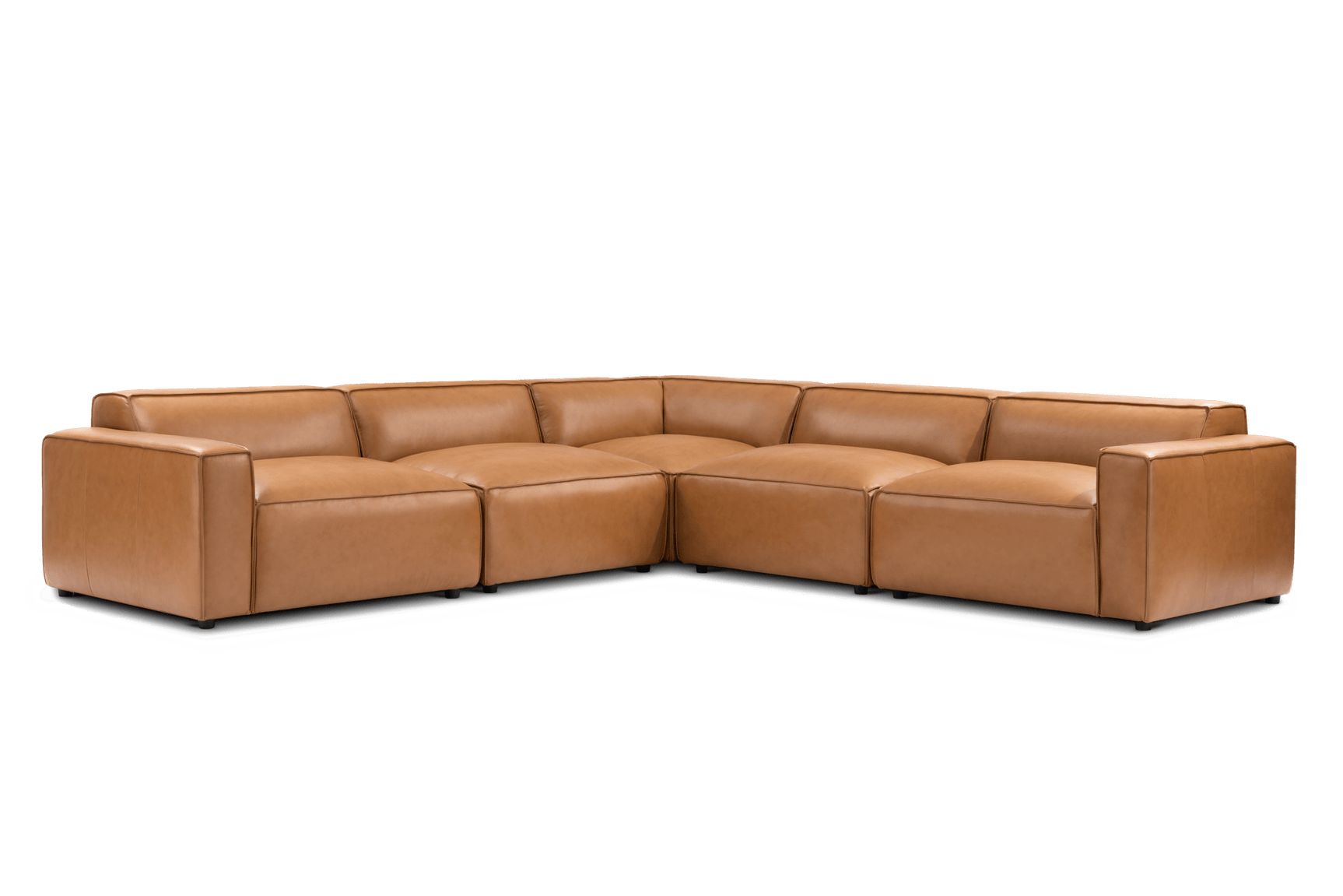 Nathan Leather Modular Corner Sectional Lounge